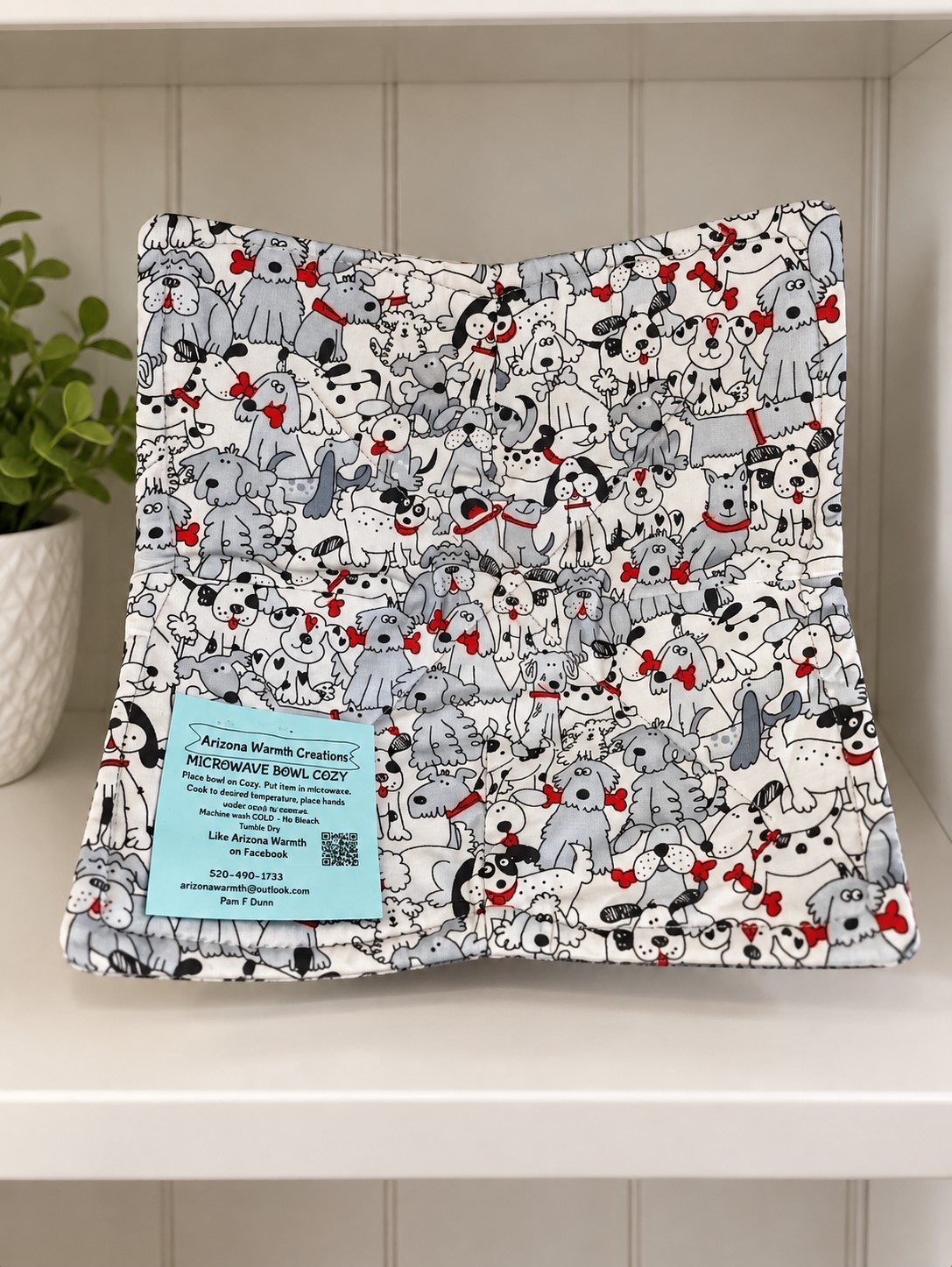 Dogs cartoon black and white Bowl Cozy