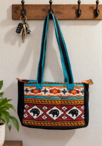 Handbag with Southwest Bear