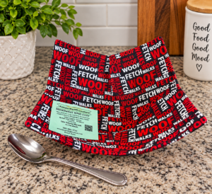 Dogs Woof Fetch Bowl Cozy