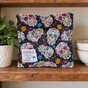 Sugar Skull black bowl cozy